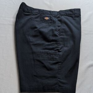 Dickies Navy Blue Flat Front Shorts Sturdy Cotton Blend